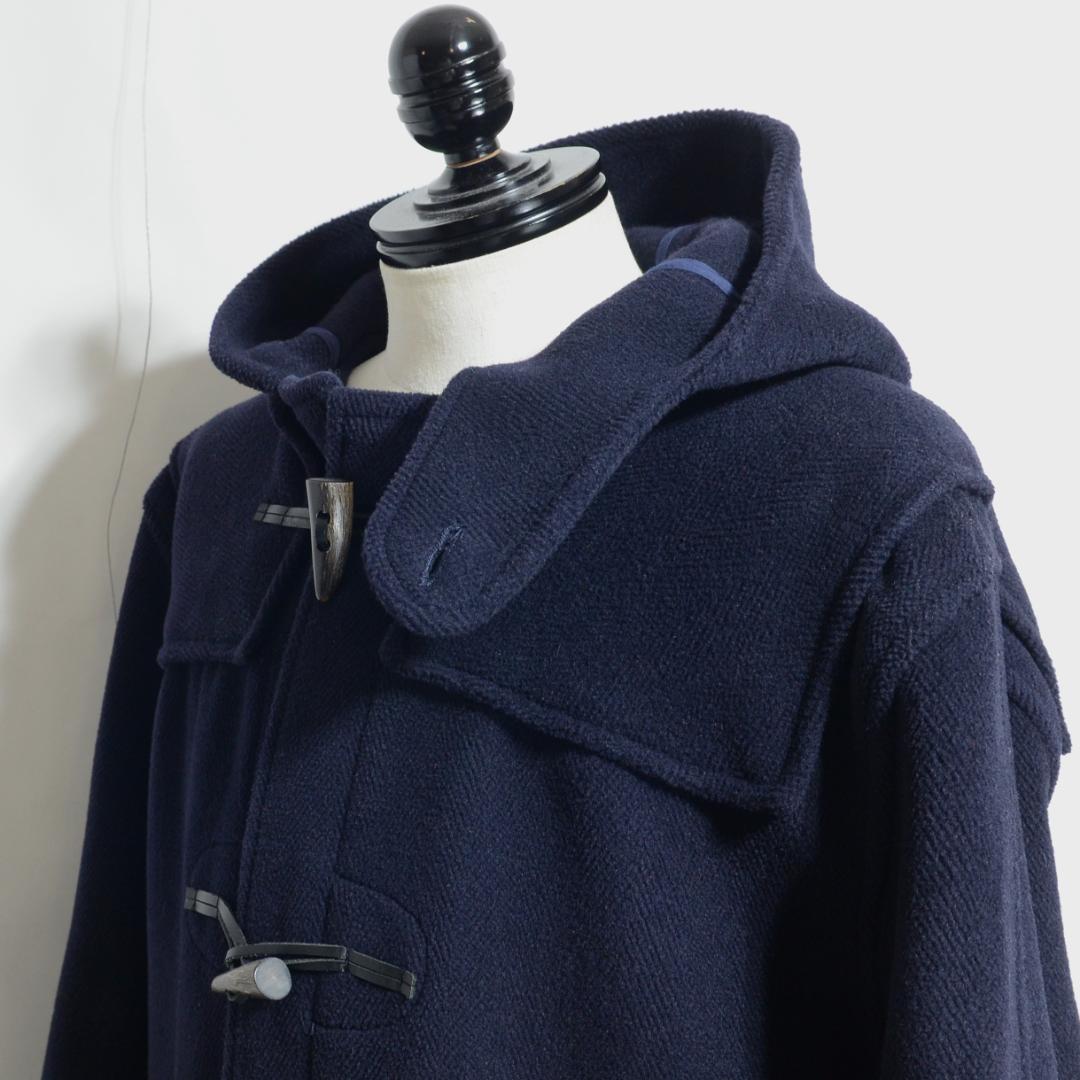 インバーティア生地 ダッフルコート ヘリンボーンカットパイル
