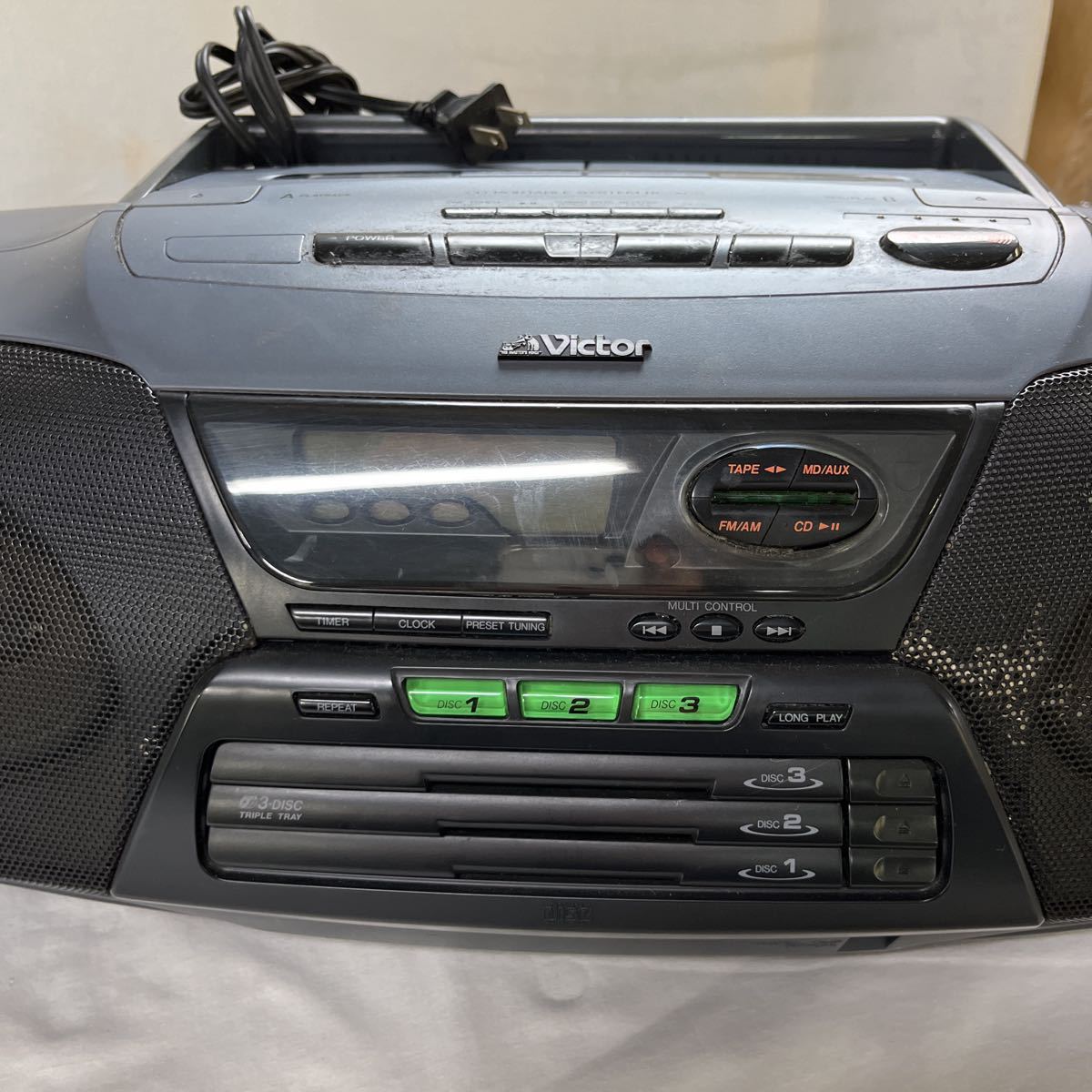 Yahoo!オークション - Victor ビクター CDラジカセ カセットデッキ CD