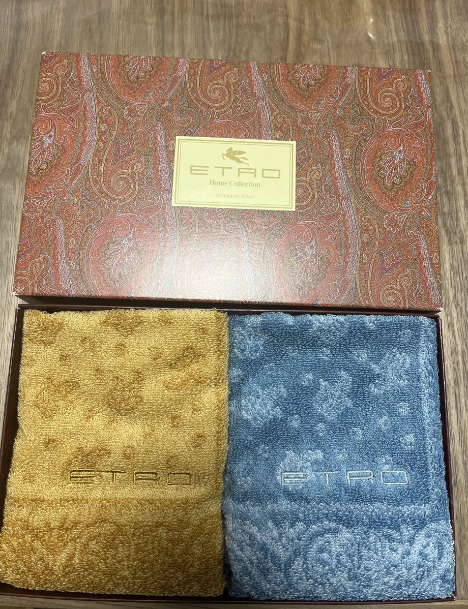 未使用 ETRO エトロ タオルハンカチ2枚セット ミニテリー｜Yahoo