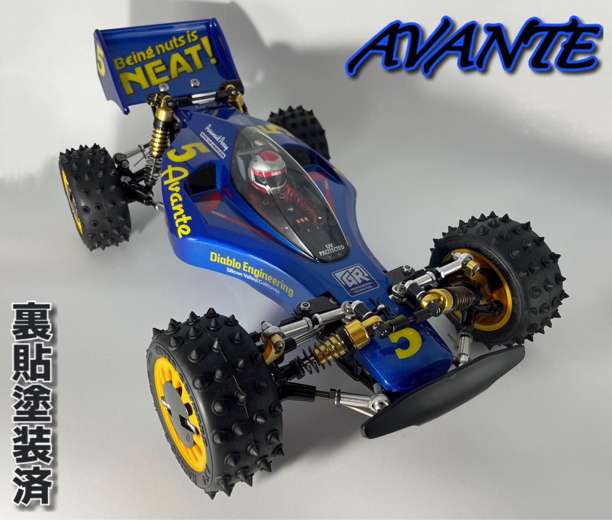 組立裏貼り塗装済・新品・未走行 アバンテ2011 ラジコン ボディ 裏貼り