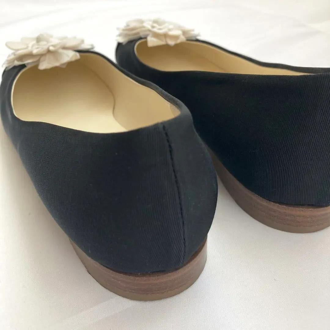 希少】CHANEL シャネル フラットシューズ 37C カメリア G29682｜Yahoo