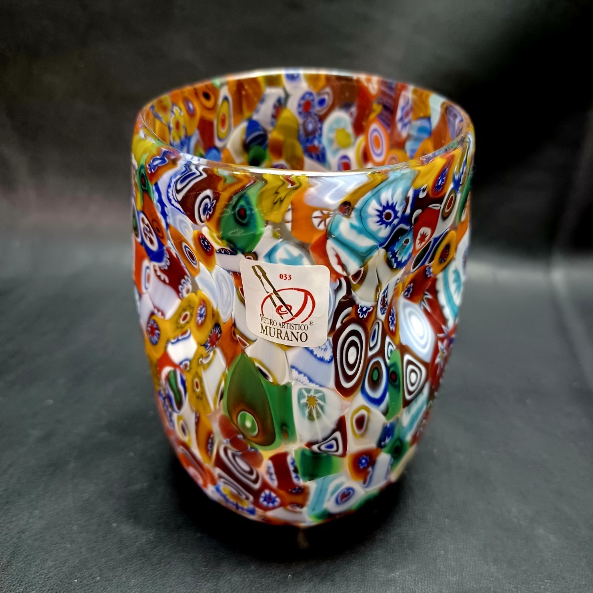 MURANO GLASS ムラノ ミルフィオリ イエロー グラス ヴェネチア