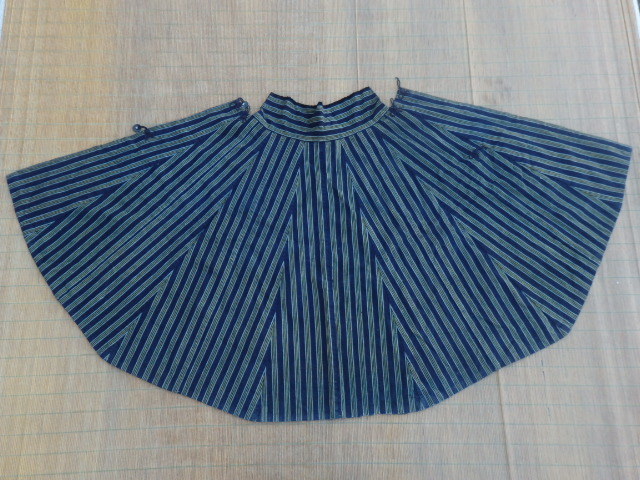 Yahoo!オークション - 古い道中着 引廻し合羽 縞木綿 地厚木綿 リメイ