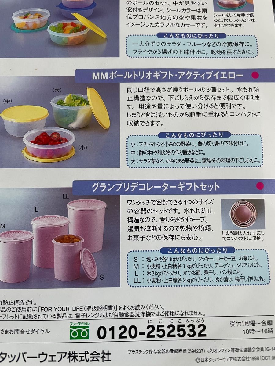 タッパーウェア グランプリデコレーター 新品ギフトセット 4個 水もれ