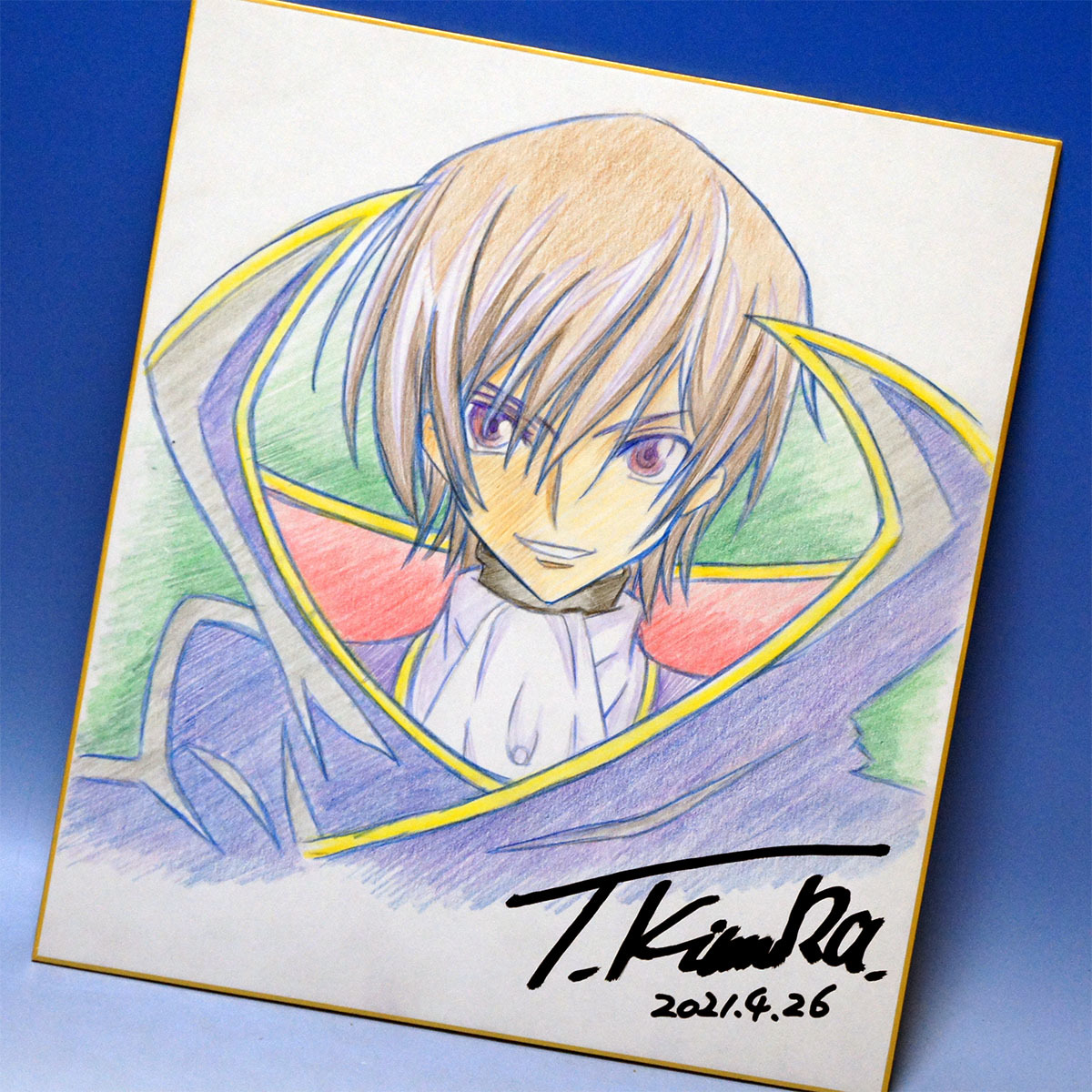 鑑定書付全額返金保証】 木村貴宏 直筆サイン色紙 コードギアス