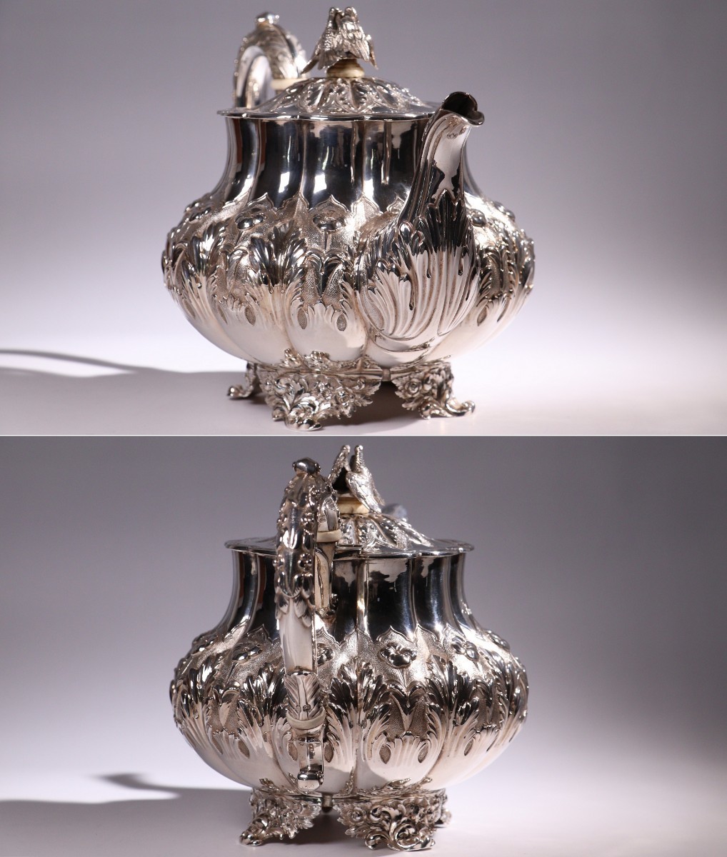 CD48 銀食器 英国アンティーク ティーポット スターリングシルバー