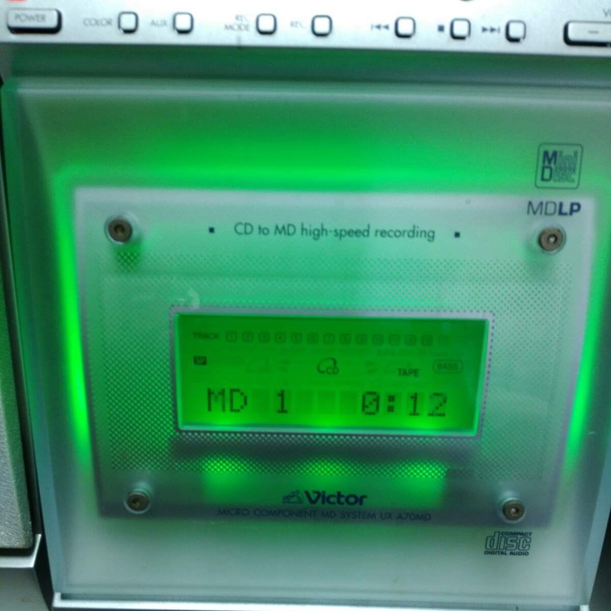 送料無料(2M678)Victor ビクター UX-A70MD-S MDコンポ CDコンポ