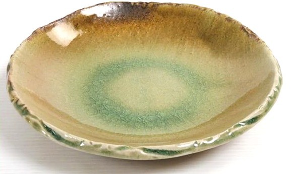 Yahoo!オークション - 飯能焼(武州飯能窯) 虎澤英雄作 皿 直径 約25cm