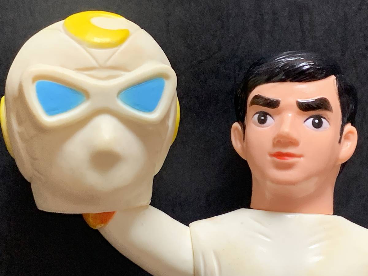 Yahoo!オークション - 当時物 古い 旧バンダイ 月光仮面 マスク 面取れ