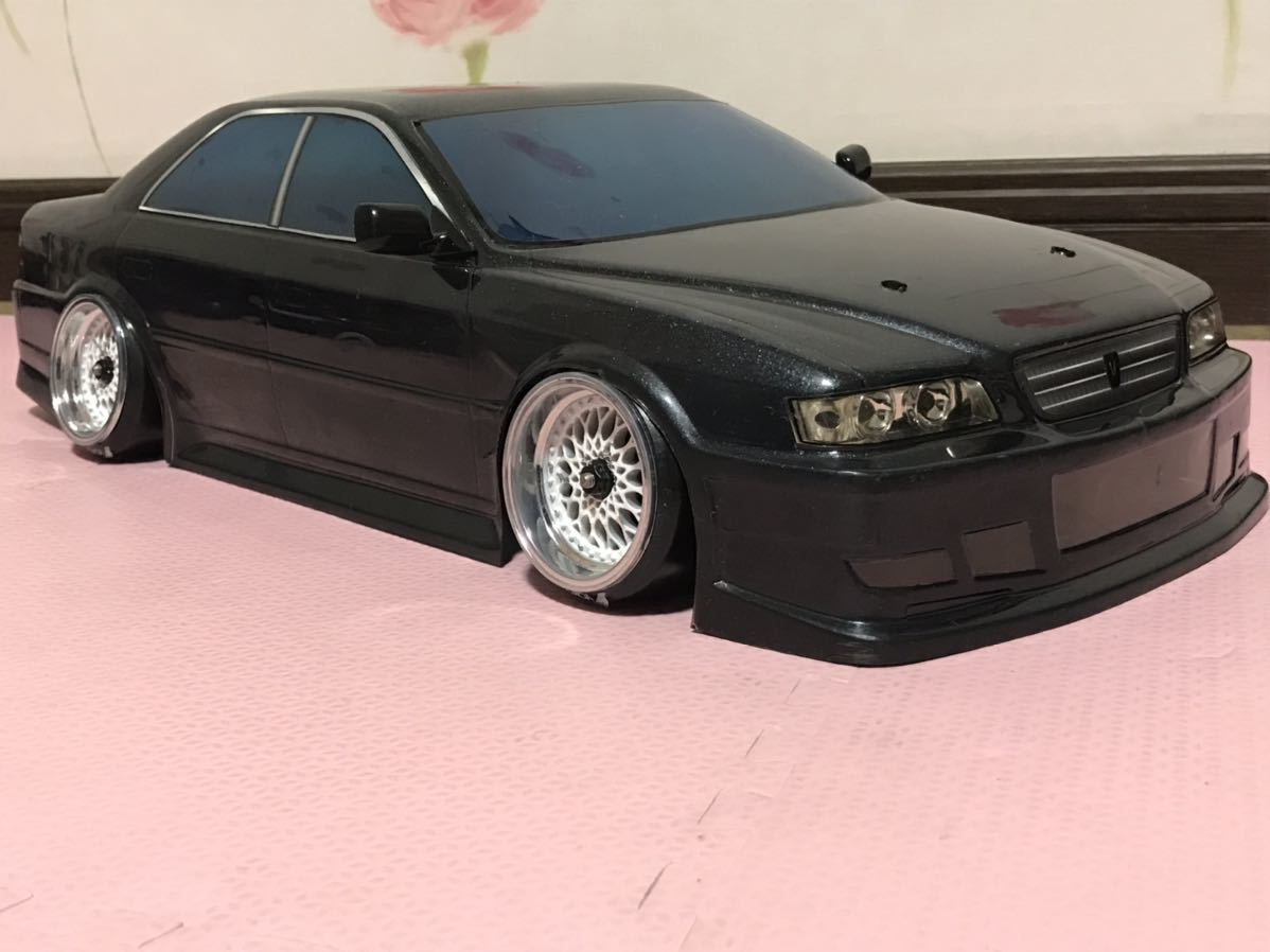 送料無料 1/10 トヨタ チェイサー JZX100 ドリフト LED付き ラジコン