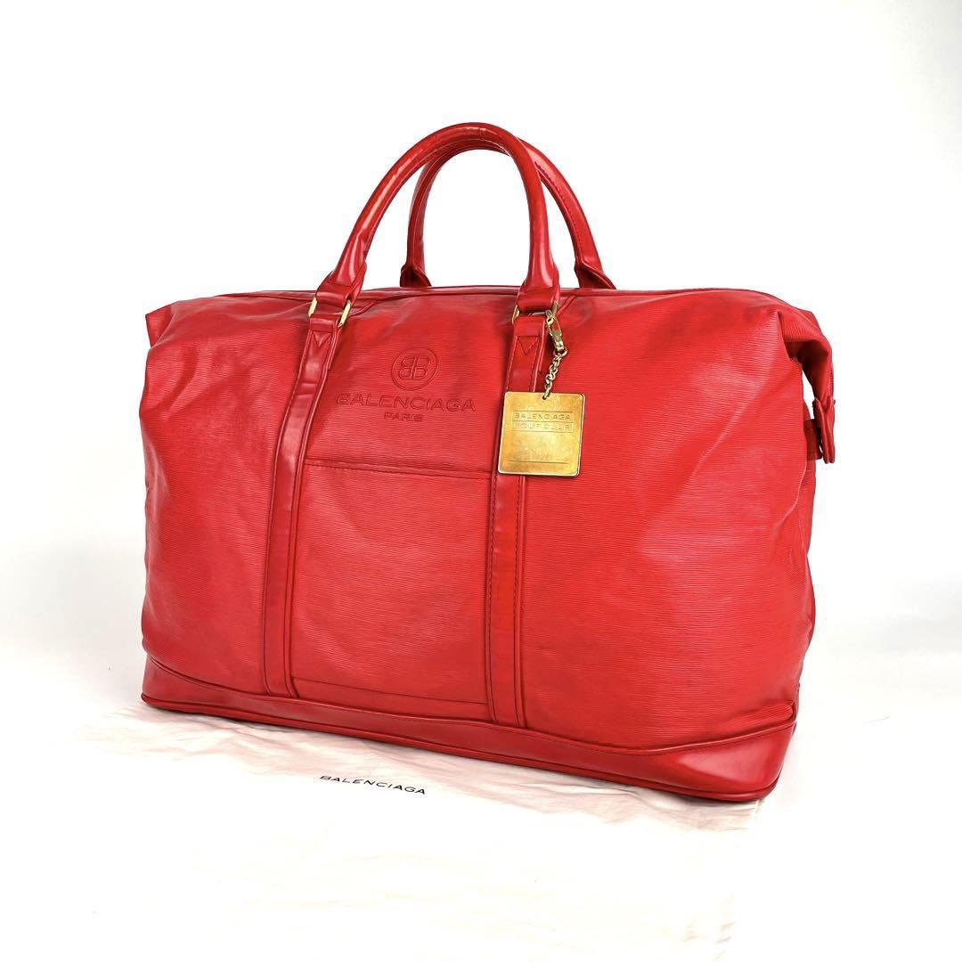 美品 BALENCIAGA バレンシアガ ボストンバッグ ダンロップ BB ロゴ