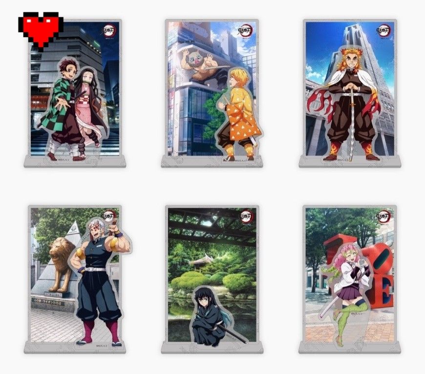 鬼滅の刃 ufotableダイニングHIROMA ヒロマ 背景付き アクリルスタンド