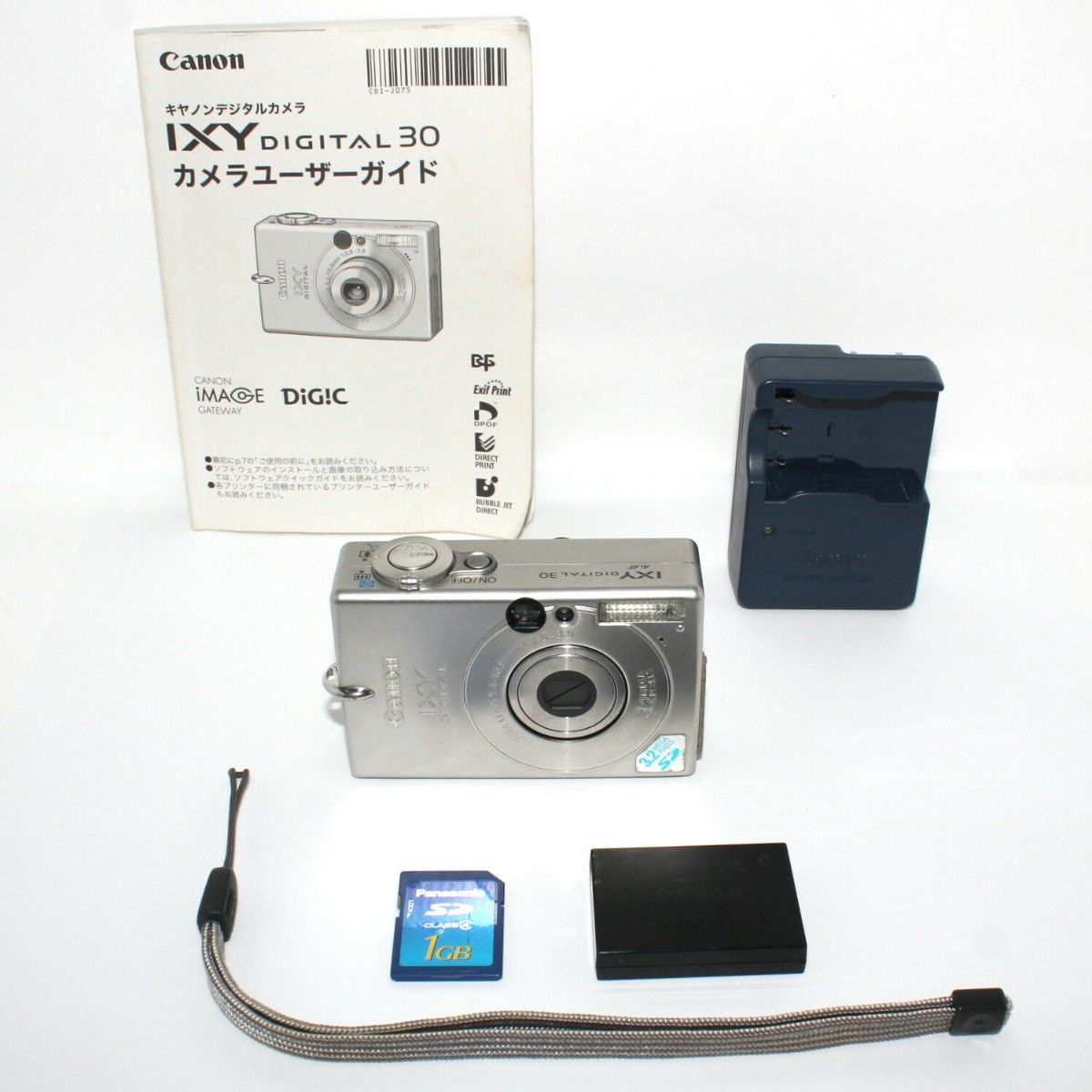 訳あり完動品 Canon IXY DIGITAL 30 コンデジ シルバー SDカード付き