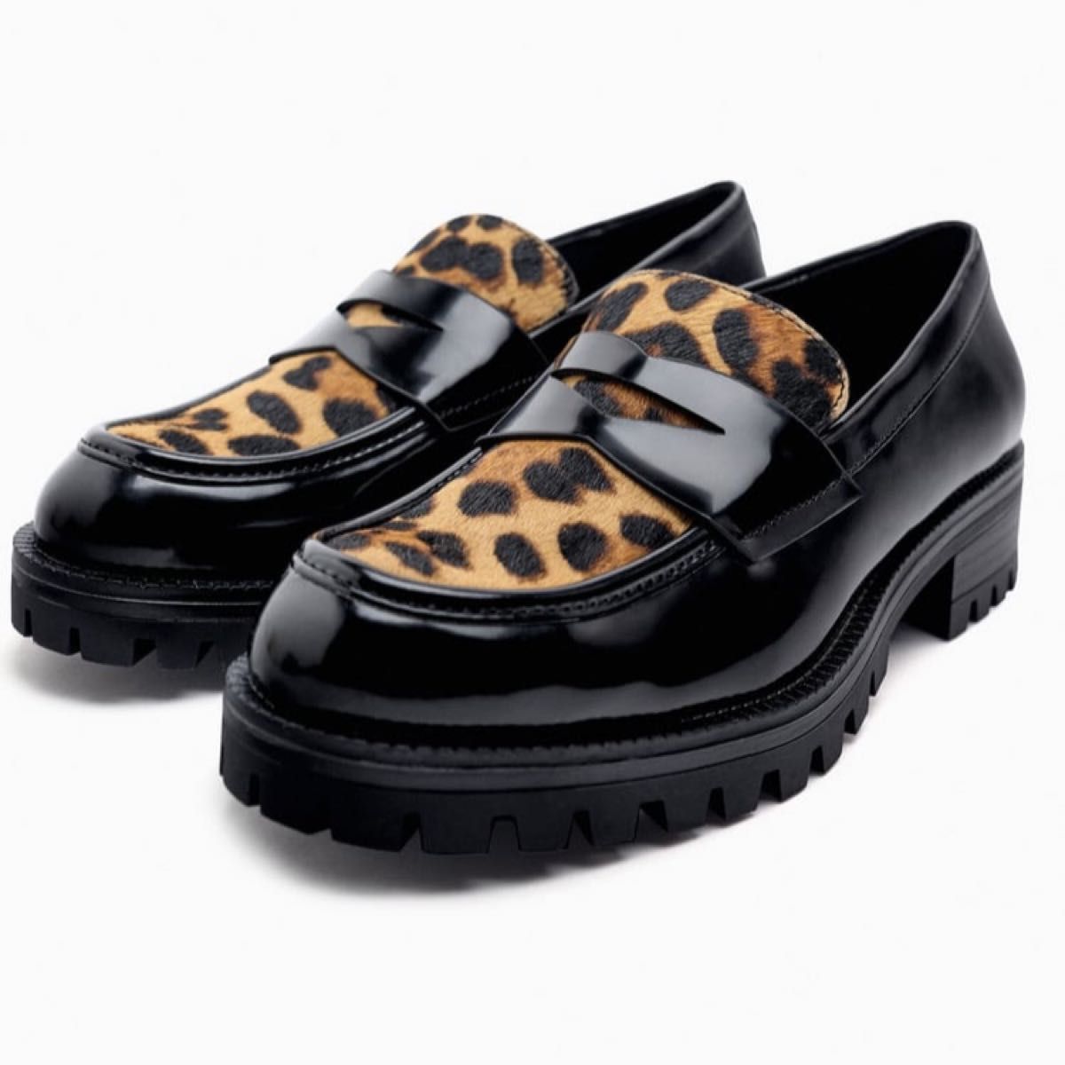 ZARA アニマル柄ローファー レオパード 40 26㎝｜Yahoo!フリマ（旧