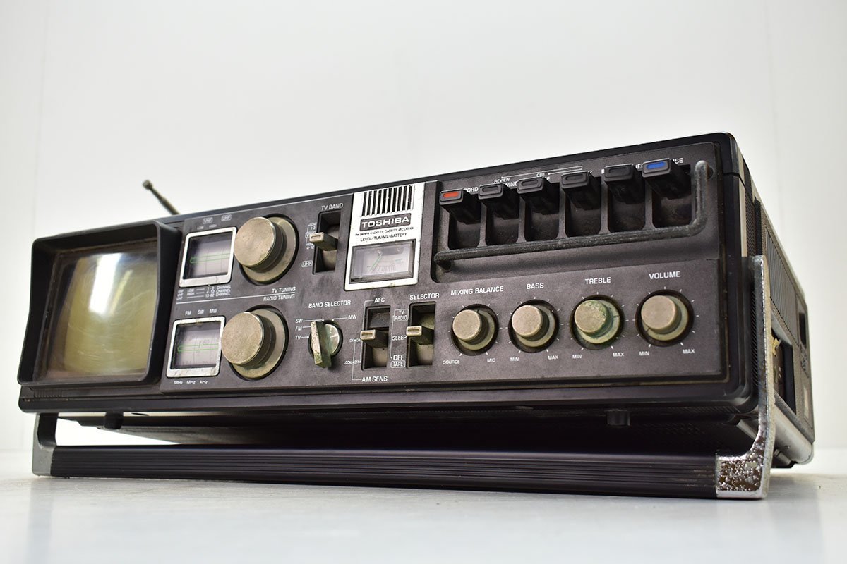 Yahoo!オークション - TOSHIBA GT-4500 白黒テレビ付き ラジカセ[東芝]