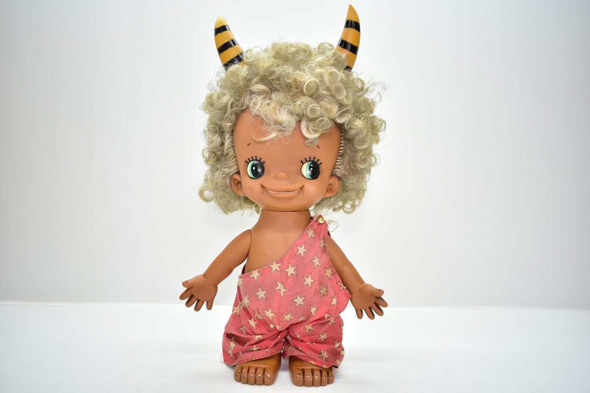 Yahoo!オークション - レア 内藤ルネ 特大 ソフビ 人形 鬼の子 かみな