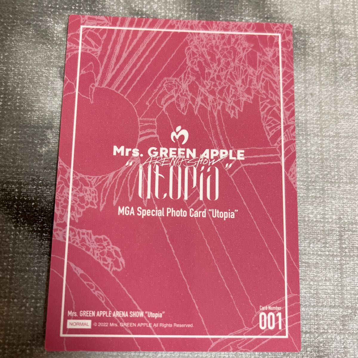 Mrs GREEN APPLE ARENA Utopia フォトカード 大森元貴 001 カード