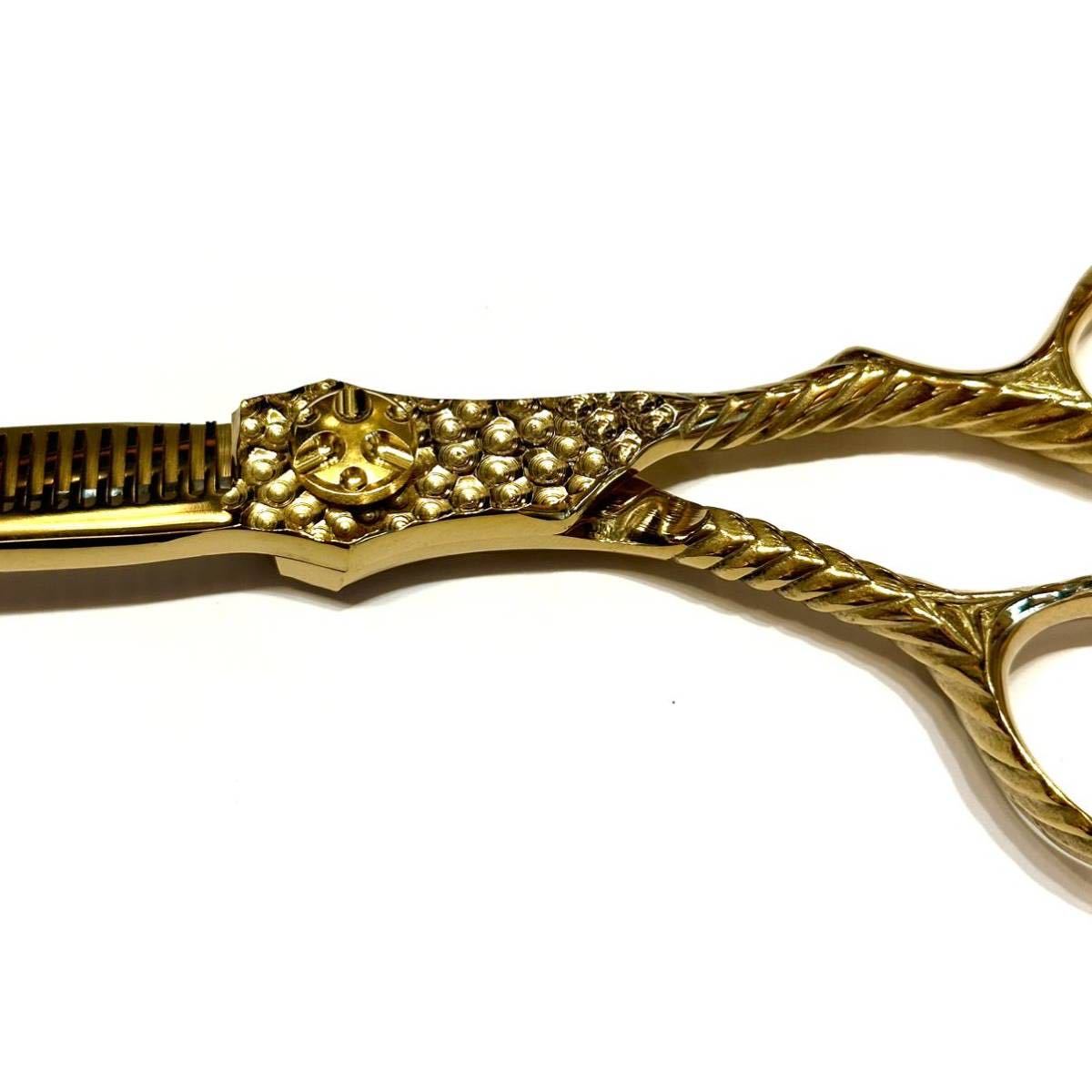 Yahoo!オークション - S35 6インチ セニングシザー 槌目加工 理容 美容