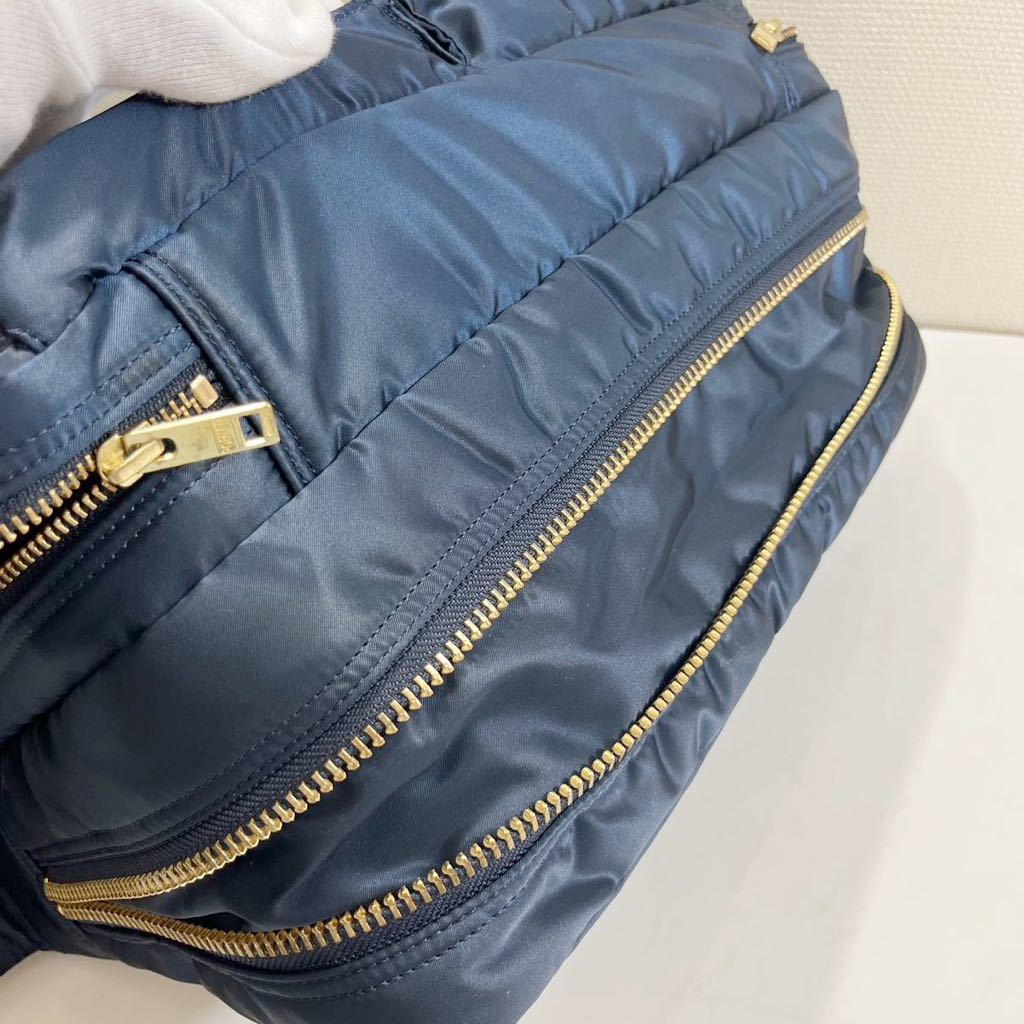 美品 タンカー アイアンブルー 2層 ショルダーバッグPORTER ポーター