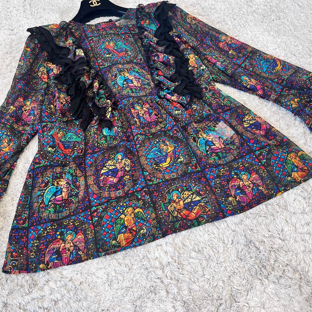 &ellecy アンドエルシー ロイスクレヨン フリルブラウス ステンド