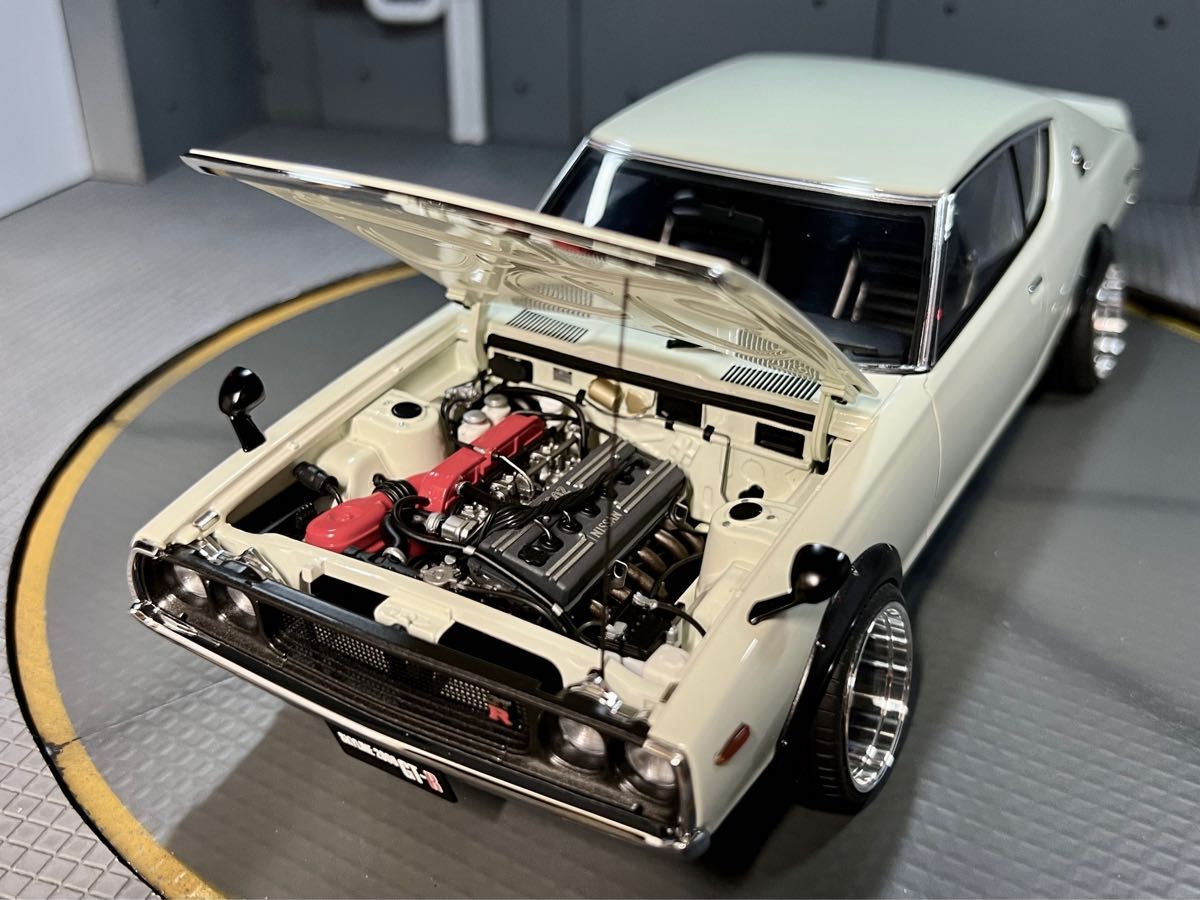 オートアート 1/18 ケンメリGT-R 改 白 KPGC110 ローダウンカスタム 超