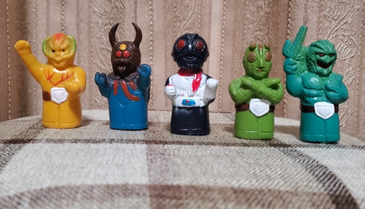 Yahoo!オークション - 仮面ライダー 指人形 5体セット 怪人 ツクダ ソ