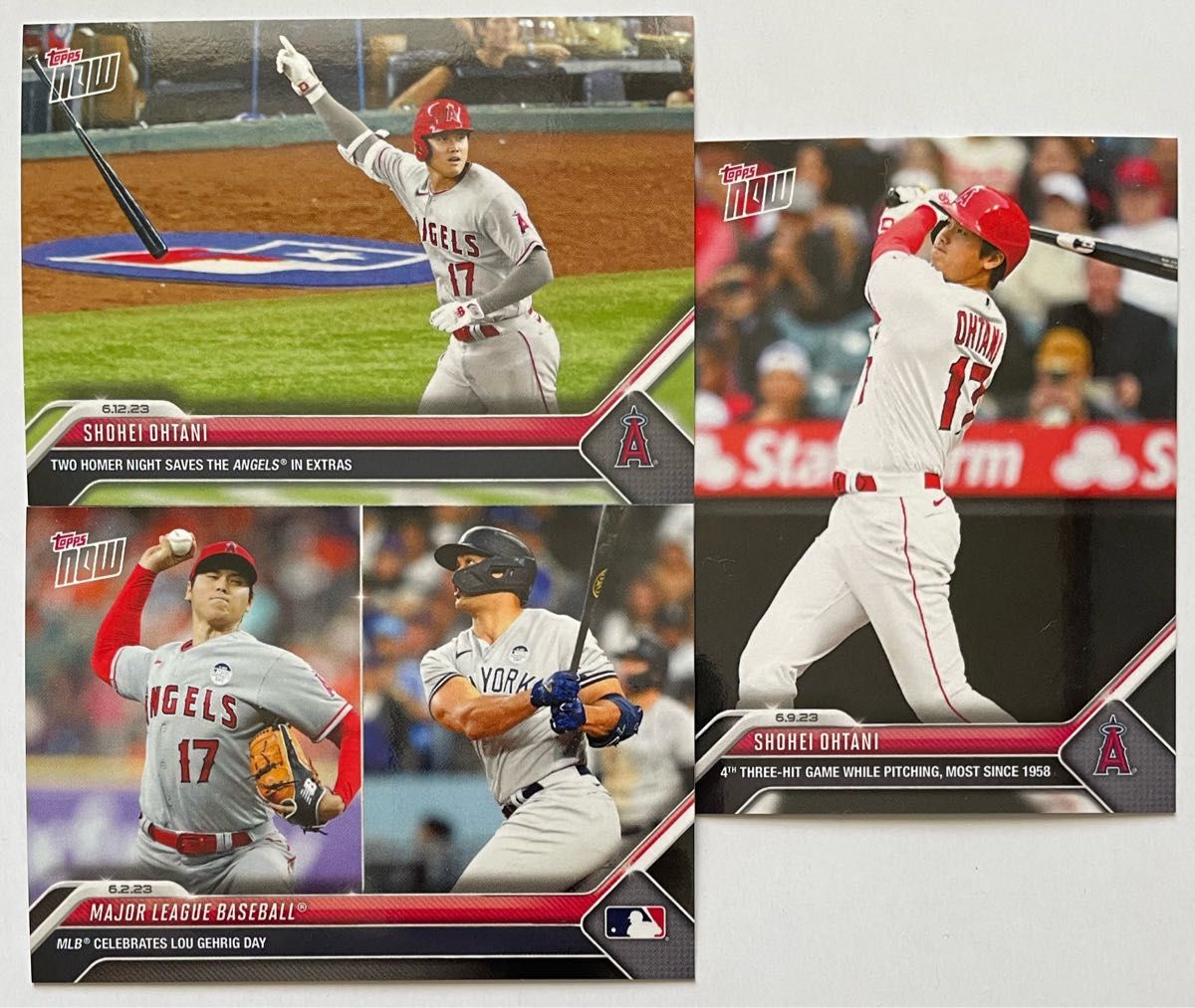 Topps now 大谷翔平 3枚セット ルーゲーリック｜Yahoo!フリマ（旧