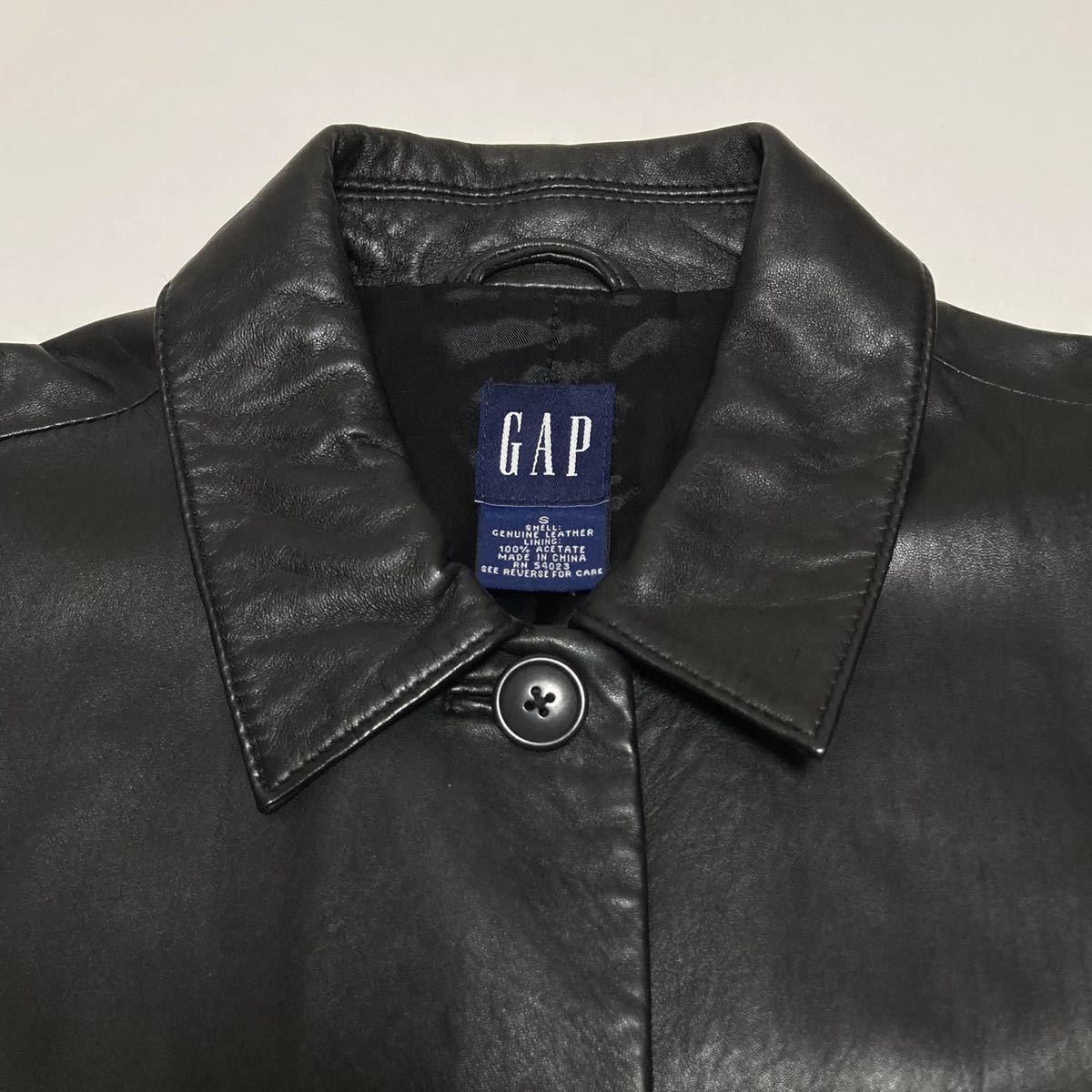 90s OLD GAP レザーカーコート オールドギャップ ジャケット 羊革