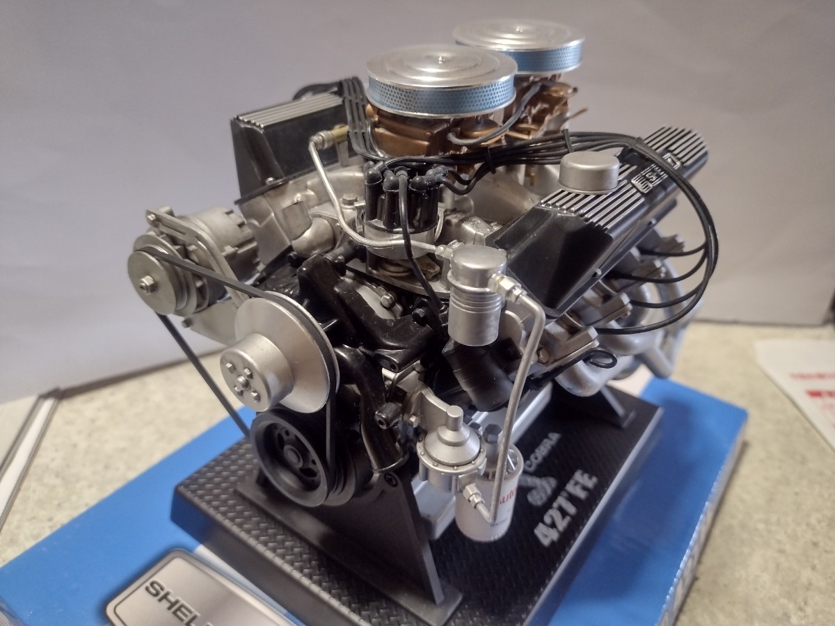 Yahoo!オークション - シェルビーコブラV8エンジン模型・完成品・オマ