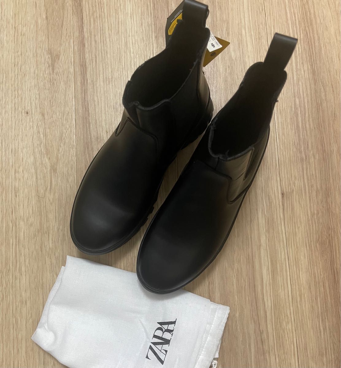 新品 ZARA VIBRAM レザー チェルシー アンクルブーツ｜Yahoo!フリマ