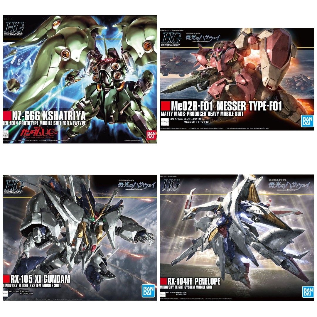 HGUC クシャトリヤ&メッサーF01型&クスィーガンダム&ペーネロペー