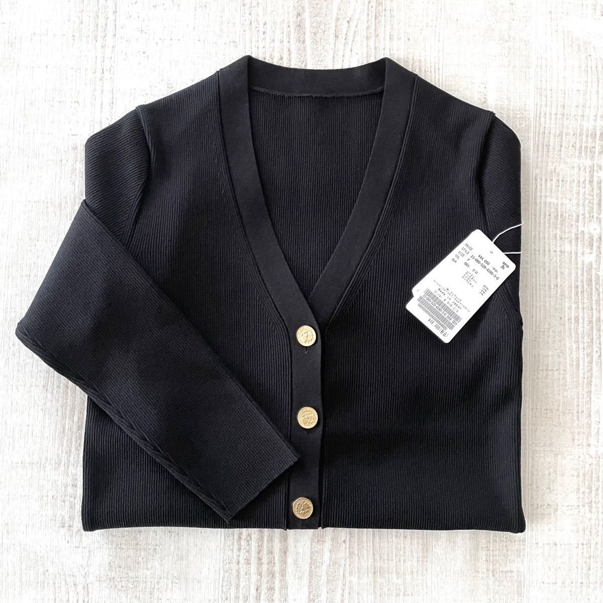 Diner B RIB カーディガン ブラック MUSE de Deuxieme Classe ミューズ