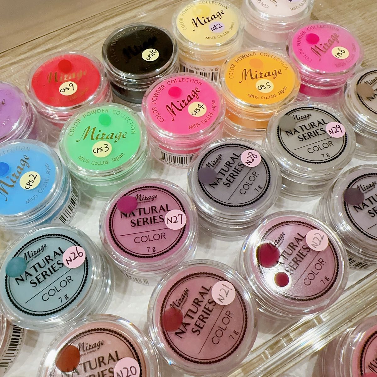 ミスミラージュ アクリルパウダー 7g 48個セット 新品未使用 カラー