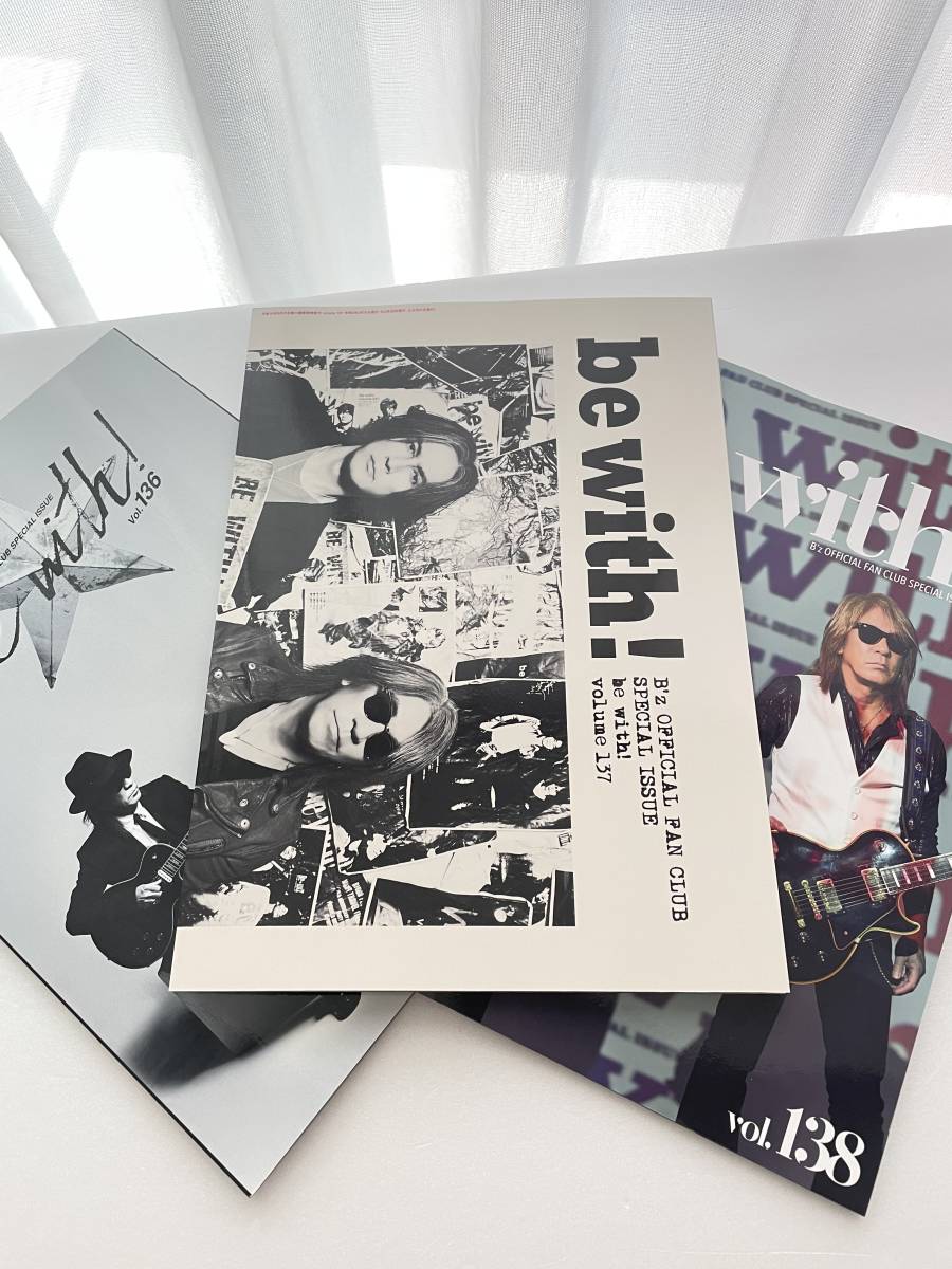 B'z ファンクラブ会報誌 最新3冊 be with vol 136&137&138 美本 ビーズ