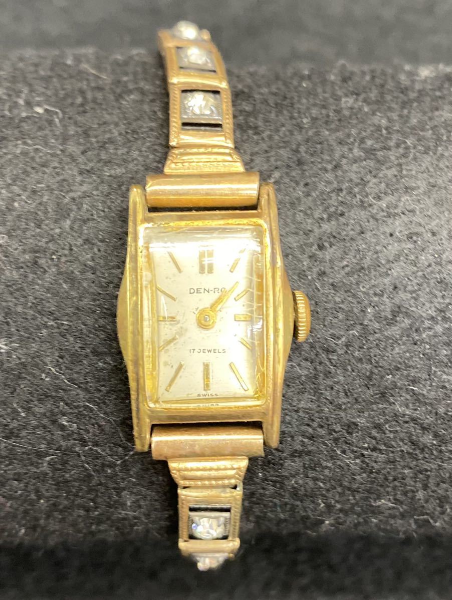 Yahoo!オークション - 18金 DEN-RO Swiss made 17jewels アンティーク