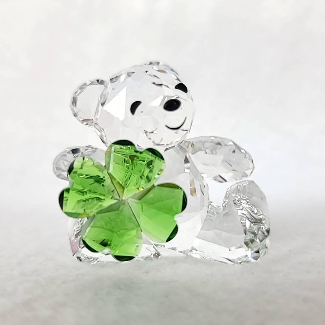 スワロフスキー箱有りクリスベアクローバーswarovski