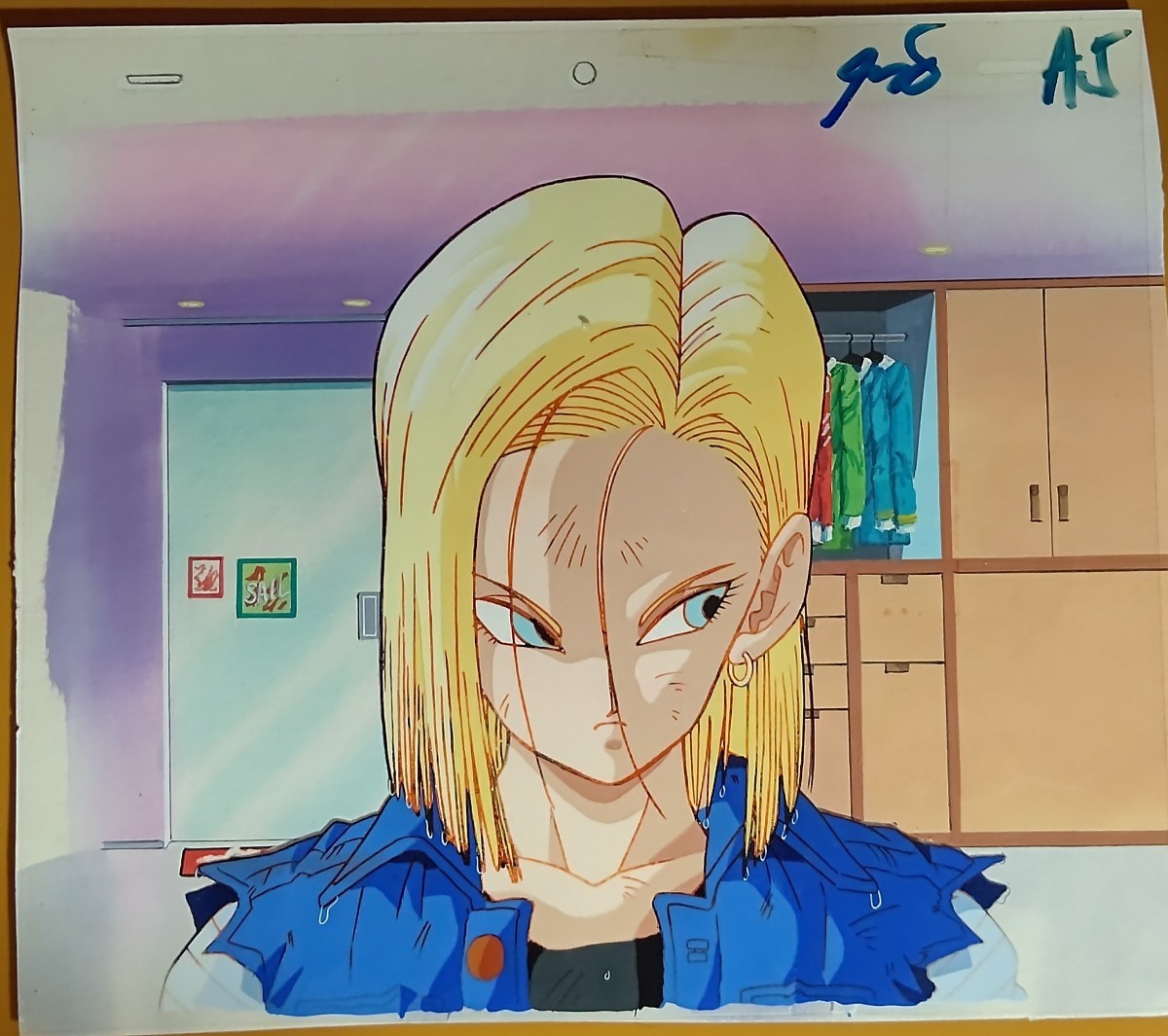 Yahoo!オークション - ドラゴンボールZ 18号 背景付セル画1