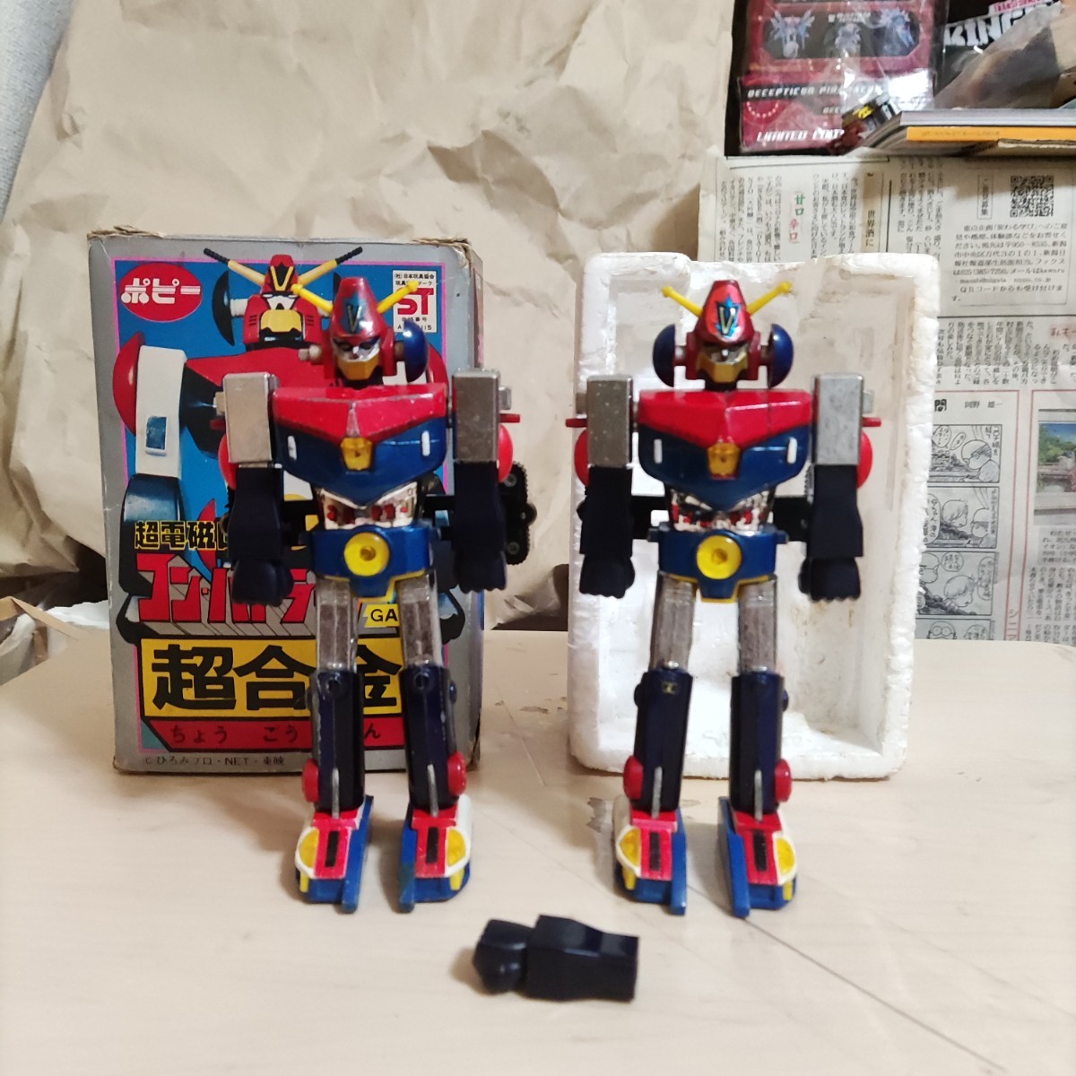 Yahoo!オークション - 超合金 超電磁ロボ コンバトラーV ジャンク 当時