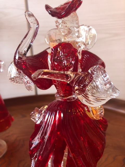 ムラノ ベネチアンガラス 人形 ペア 25cm 置物｜Yahoo!フリマ（旧