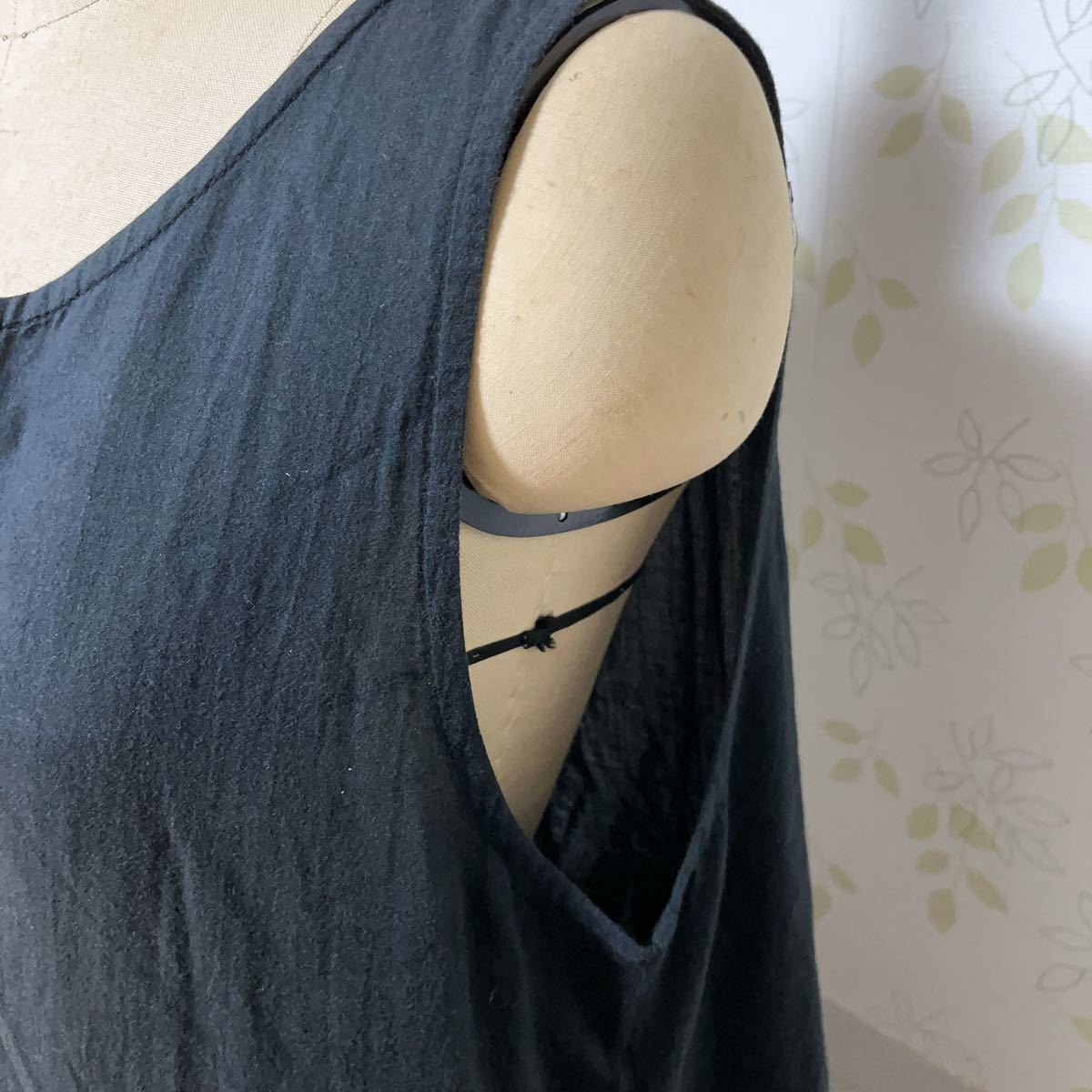 sensounico慈雨 センソユニコ ジウ ノースリーブ ワンピース ブラック