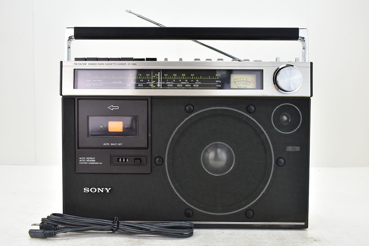 Yahoo!オークション - SONY CF-1990 ラジカセ ケーブル付き[ソニー][RA