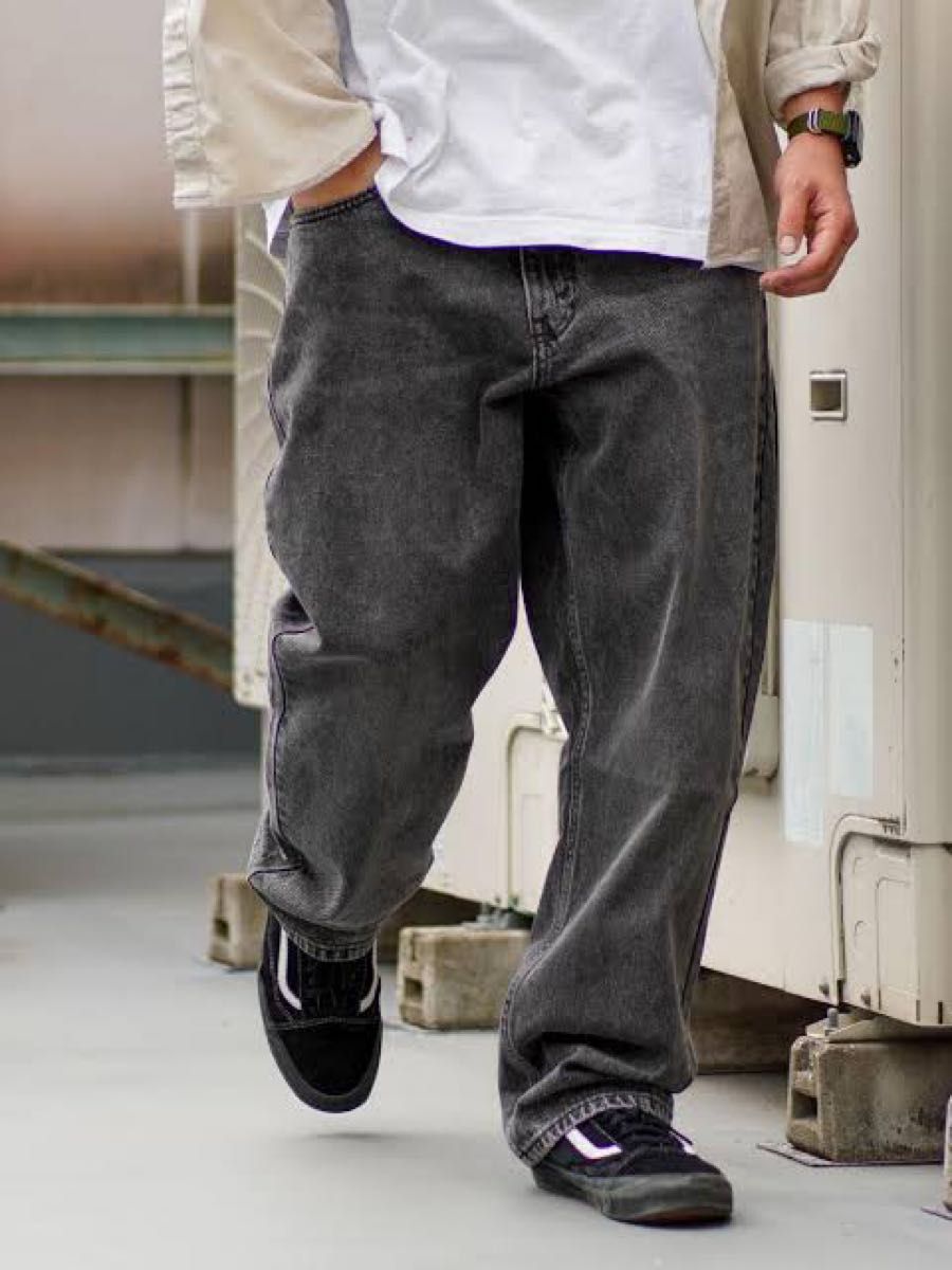 復刻 LEVI'S LOOSE シルバータブ ブラック W32 L リーバイス シルバー