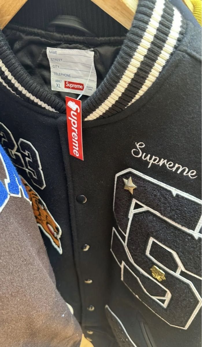 Supreme Tiger Varsity Jacket Black Large シュプリーム タイガー