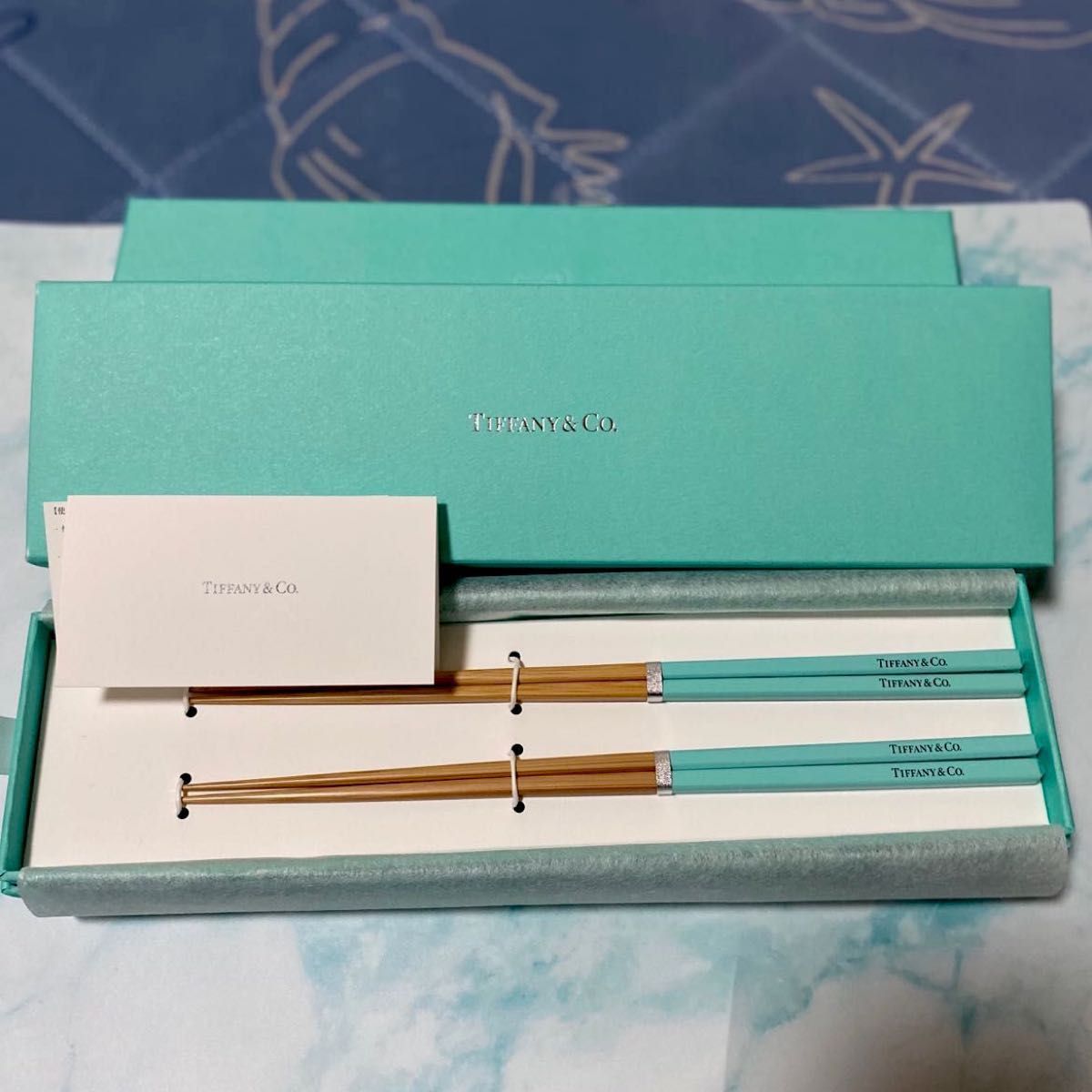 TIFFANY&Co ティファニー夫婦箸 箱入り ティファニーノベルティ 希少
