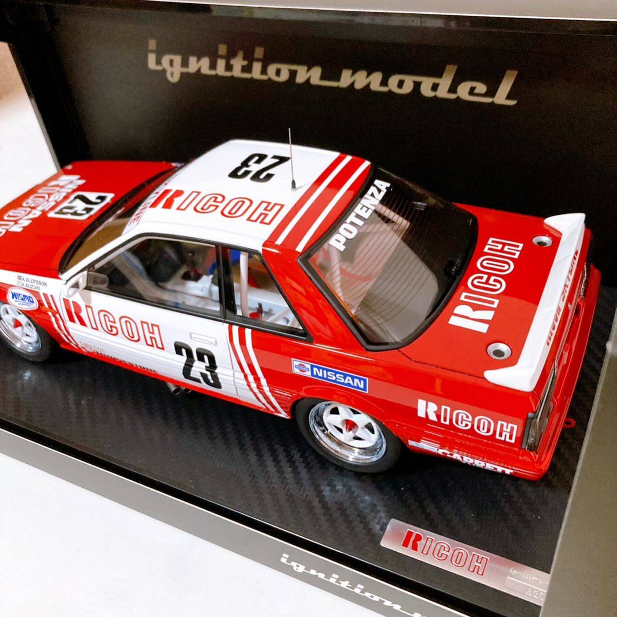 イグニッションモデル リコー ニッサンスカイライン 1/18 1988 JTC
