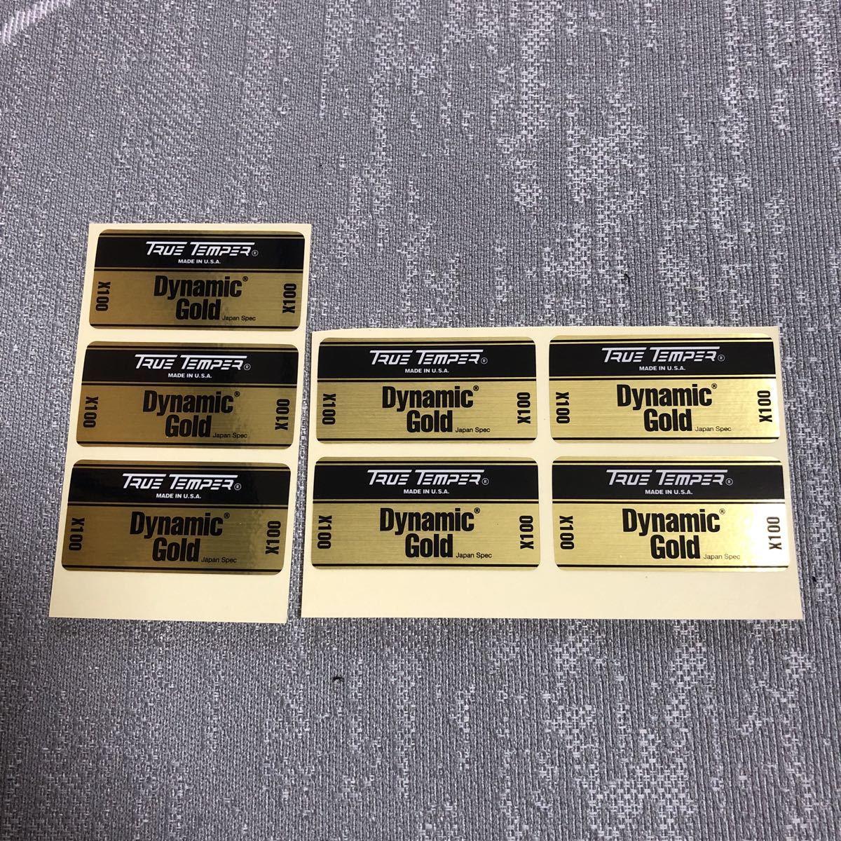 ダイナミックゴールド シャフトラベル・7枚セット① X100 Japan Spec