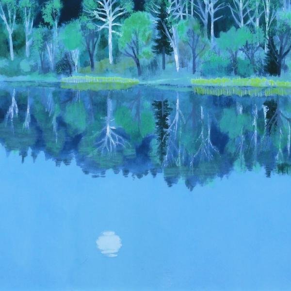 Yahoo!オークション - 【真作】【WISH】東山魁夷「春宵」陶板画 鳴海製