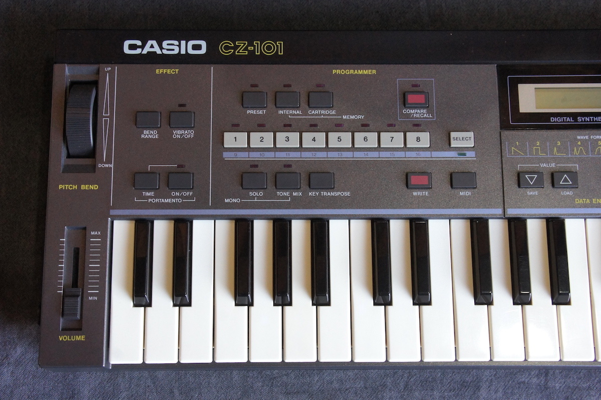 送料込 外観動作良好 名機 80年代 CASIO CZ-101 PD音源 シンセサイザー