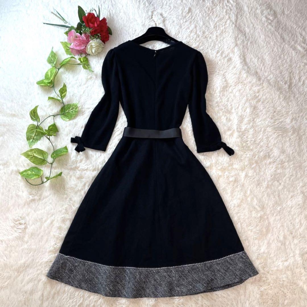 カシミヤ M'S GRACY エムズグレイシー ワンピース 大きいサイズ 40 L