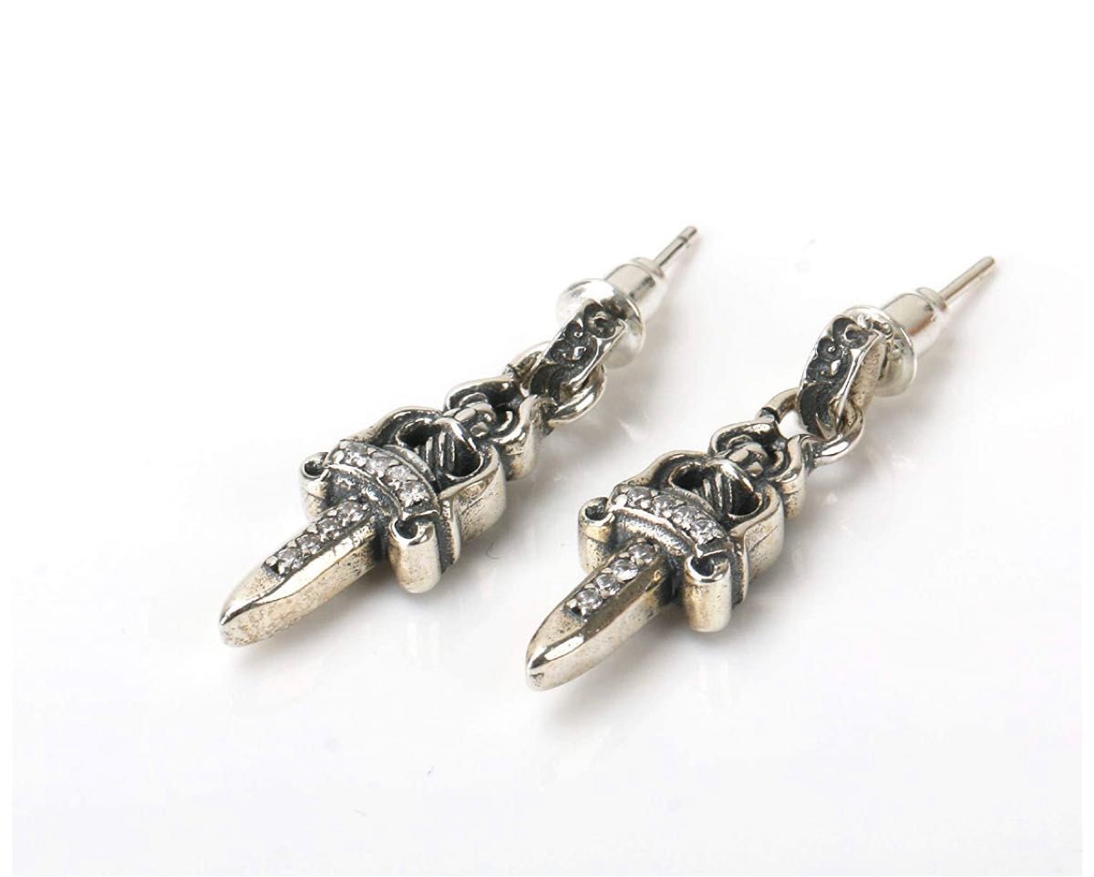 シルバー925 ダガーピアス シルバーピアス 人気 プレゼント 22kgp 両耳